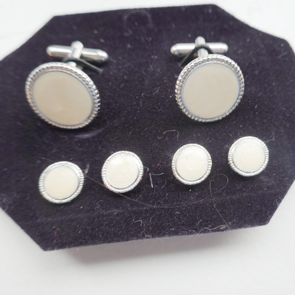 Tuxedo Cufflinks Studs-NEW